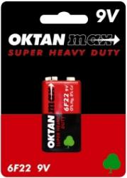 Oktan baterie cynkowe 6F22 kostka 9V 1szt.