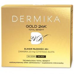 Dermika Gold 24k Total Benefit luksusowy krem Eliksir Młodości 45+ 50ml