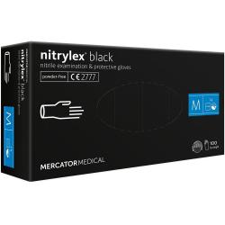 Nitrylex rękawice nitrylowe M 100 sztuk czarne