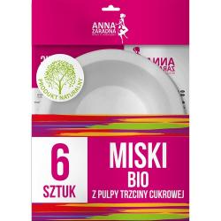 Anna Zaradna Bio miski 450ml 6 sztuk Trzcina Cukrowa