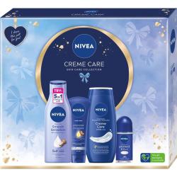 Nivea zestaw Creme Care mleczko do ciała + krem do rąk + żel pod prysznic + roll-on