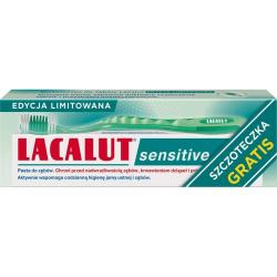 Lacalut Sensitive 75ml pasta do zębów + szczoteczka do zębów gratis