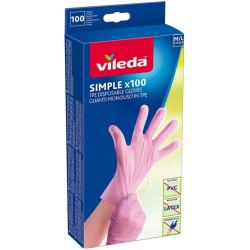 Vileda Simple rękawiczki TPE 100 sztuk M/L