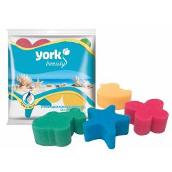 York gąbki kąpielowe dla dzieci zestaw 4 szt.