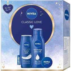 Nivea zestaw Classic Love krem + pomadka + żel pod prysznic + balsam do ciała