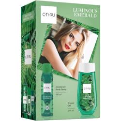 C-THRU zestaw Luminous Emerald dezodorant 150ml + żel pod prysznic 250ml