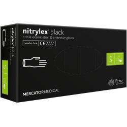 Nitrylex rękawice nitrylowe S 100 sztuk czarne