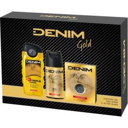 Denim zestaw Gold woda po goleniu 100ml + żel 250ml + dezodorant 150ml