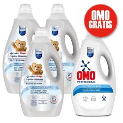 PAKIET Coccolino Sensitive 5L x3 + OMO Active Clean 5L GRATIS