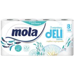 Mola Delikatna papier toaletowy trzywarstwowy 8 sztuk Morski Zapach