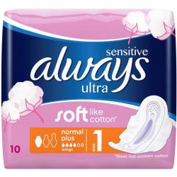 Always Ultra Normal Sensitive 10 szt. Podpaski