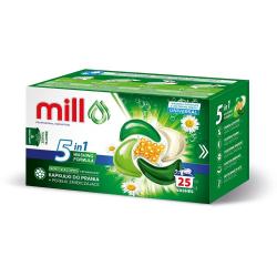 Mill kapsułki piorące + perełki zmiękczające 25 sztuk uniwersalne