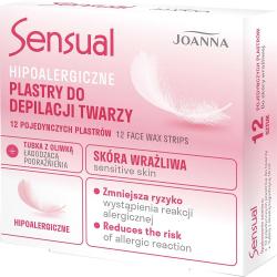 Joanna Sensual plastry do depilacji twarzy 12 szt. Hypoalergiczne