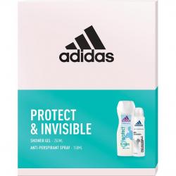 Adidas zestaw Protect & Invisible dezodorant + żel pod prysznic