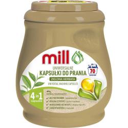 Mill kapsułki do prania 4w1 uniwersalne 70szt. Zielona Herbata