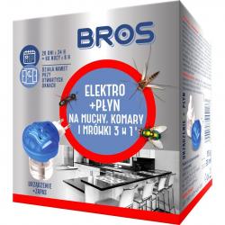 Bros elektro urządzenie + płyn na muchy, komary i mrówki 3w1