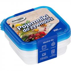 Grosik pojemnik do żywności plastikowy 300ml 3 sztuki