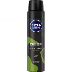 Nivea Men deo spray Deep Black Carbon Amazonia 150ml