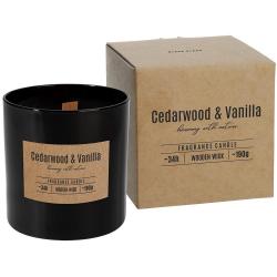 Bispol świeca z drewnianym knotem Cedarwood & vanilla zapachowa