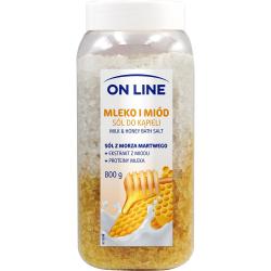 On Line sól do kąpieli Mleko i Miód 800g