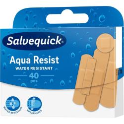 Salvequick Aqua Resist plastry wodoodporne z opatrunkiem 40szt. Mix