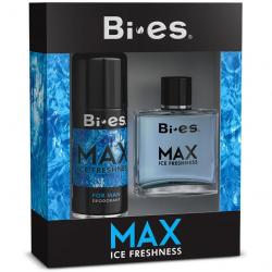 Bi-es zestaw Max Ice Freshness Antyperspirant 150ml + płyn po goleniu 100ml