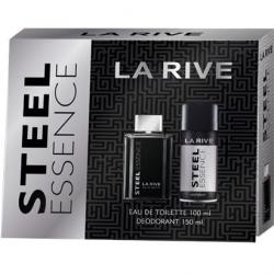 La Rive zestaw Steel Essence (woda toaletowa+dezodorant)