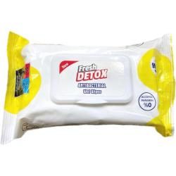 Detox antybakteryjne chusteczki do rąk i powierzchni 80 sztuk żółte