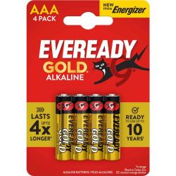 Eveready Gold Alkaline baterie alkaliczne AAA LR3, 4szt.