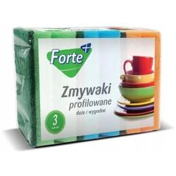 Forte+ zmywak kuchenny profilowany 3szt.