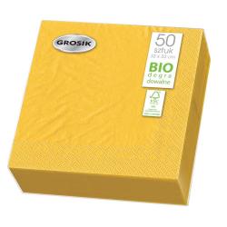 Grosik serwetki 33x33cm 2W, 50szt. żółty