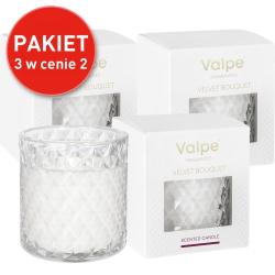 Bispol PAKIET 2+1 świeca zapachowa w szkle VC-001-458 Velvet Bouquet