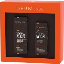 Dermika Zestaw 100% For Men 40+ krem wygładzający przeciwzmarszczkowy + krem pod oczy