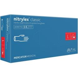 Rękawice Nitrylowe rozmiar L 100szt (bezpudrowe) Nitrylex