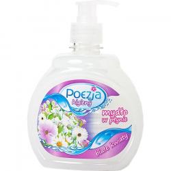 Poezja mydło w płynie dozownik białe kwiaty 500ml