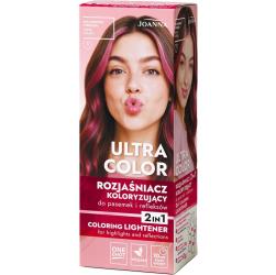 Joanna Ultra Color rozjaśniacz do włosów koloryzujący Malinowa Pokusa
