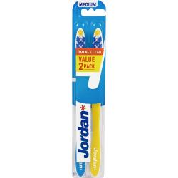 Jordan szczoteczka do zębów Total Clean Medium 2-pack