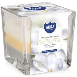 Bispol świeca zapachowa trójkolorowa White Flowers