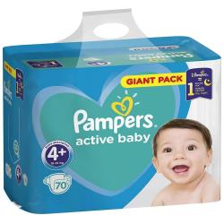 Pampers Active Baby pampersy 4+ Maxi+ (10-15kg) 70sztuk