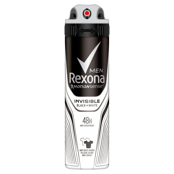 Rexona dezodorant men Invisible black + white 150ml antyperspirant