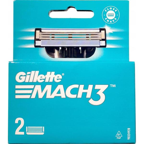 Gillette Mach 3 wkłady do maszynki do golenia 2 sztuki
