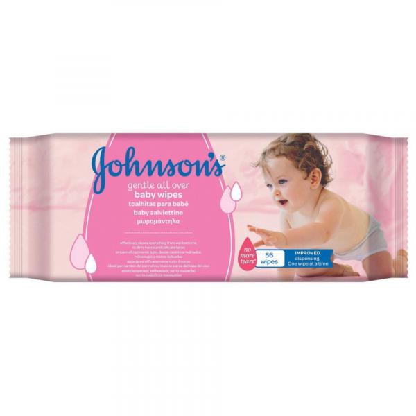 Johnsons Baby chusteczki nawilżane 56szt Gentle Cleansing