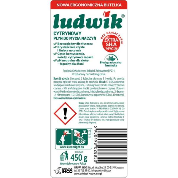 Ludwik do naczyń 450g cytryna
