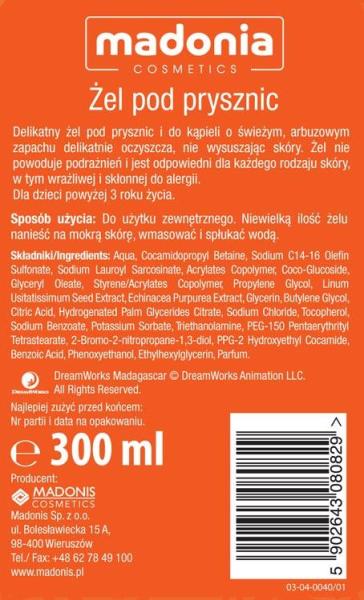 Madonia Madagaskar żel pod prysznic 300ml
