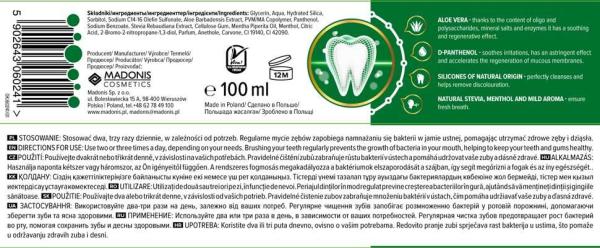 Bio Madent pasta do zębów łagodząca 100ml Aloe Vera