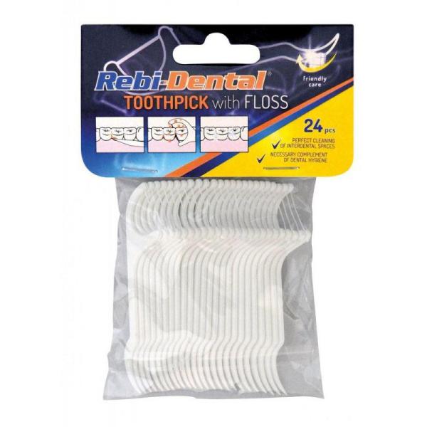 Mattes wykałaczka z nicią Toothpick Rebi-Dental 24szt.