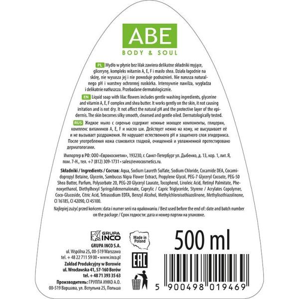 ABE mydło w płynie 500ml bez