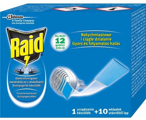 Raid electric na komary urządzenie elektryczne + 10 wkładek