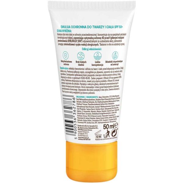 Kolastyna Opalanie emulsja do opalania dla dzieci SPF50 50ml 