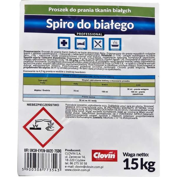 Spiro White proszek do prania 15kg